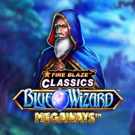 Fire Blaze Blue Wizard Megaways slot icon by Rarestone Gaming, available at Mostbet Casino